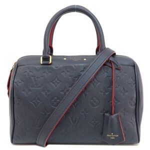 Auth Louis Vuitton Monogram Empreinte Speedy 30 Bandouliere Bag